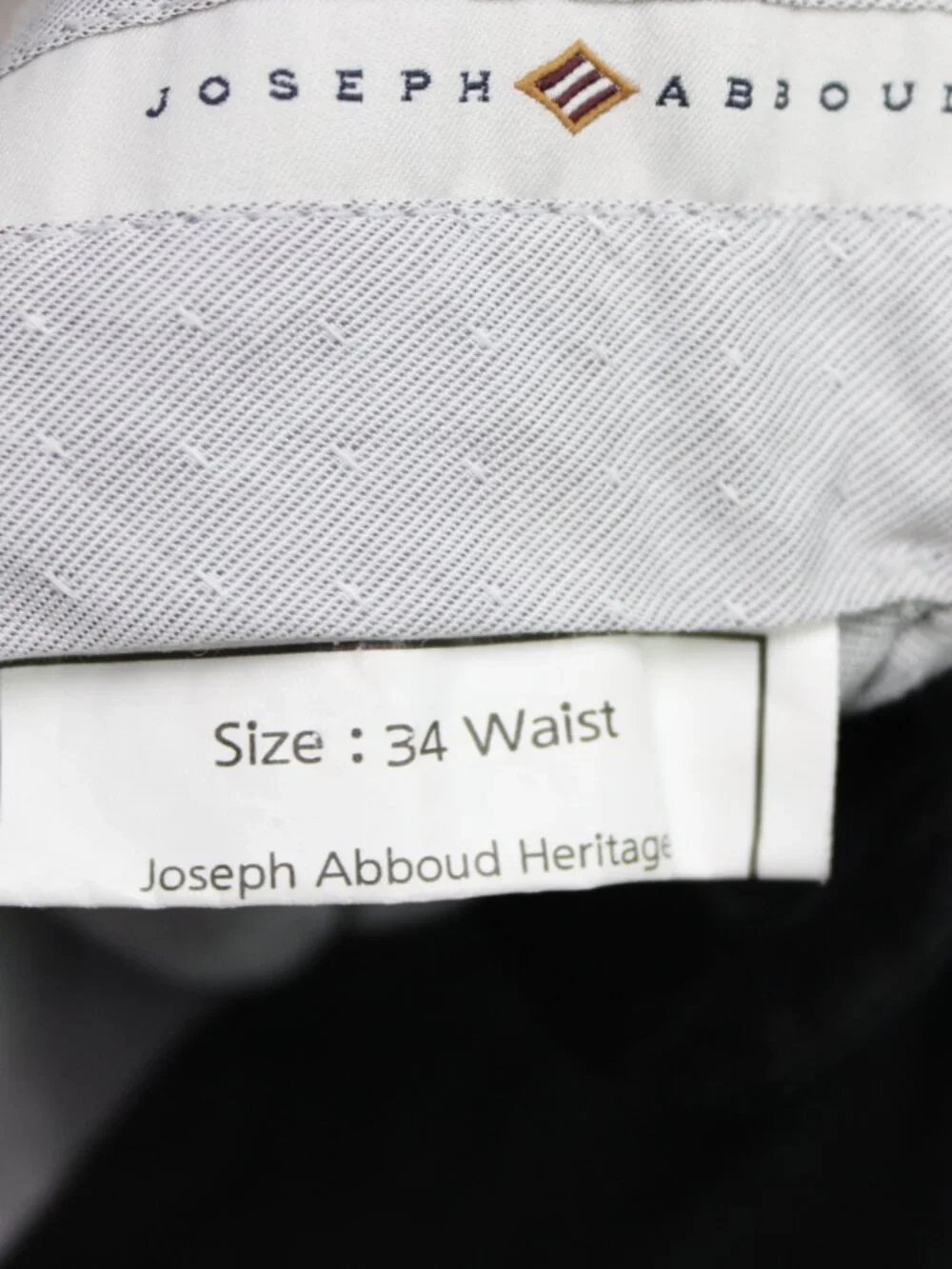 Joseph Abboud Pants Mens 34x28 Black Leomaster 100% Linen Flat Front Straight